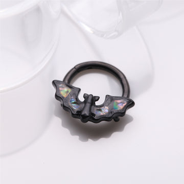 Detail View 1 of Blackline Abalone Night Bat Clicker Hoop Ring